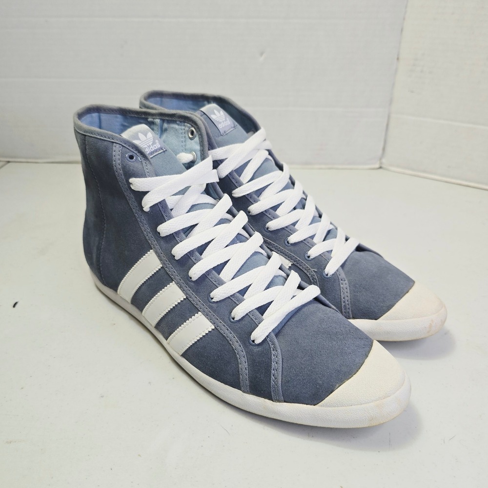 Adidas Women's Adria Mid Sneakers 10 Gray Suede High Top Shoes
